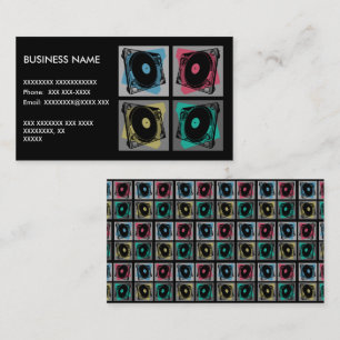 Retro Pop Art Turntables Business Card