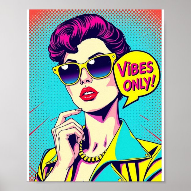 Retro Pop Art Vibes – Aesthetic Poster (Front)