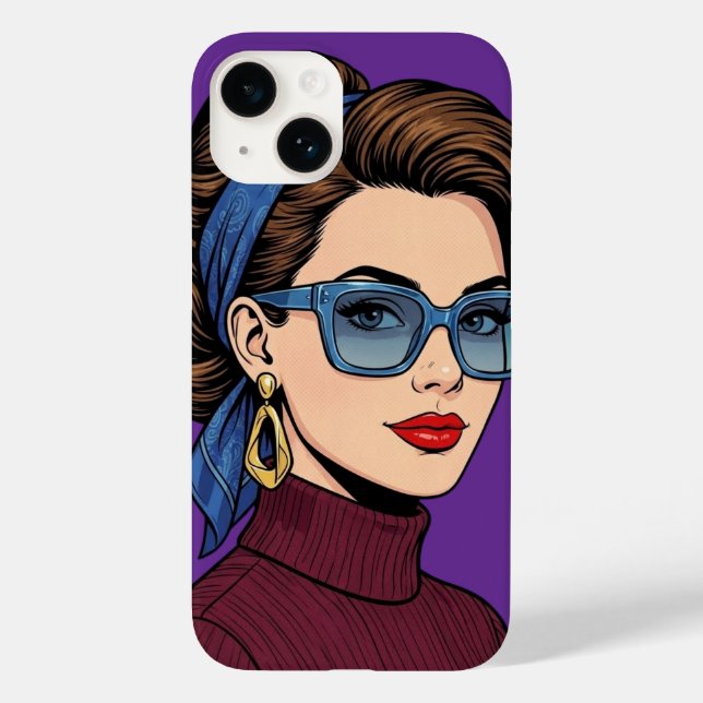 Retro Pop Art Woman Phone Case (Back)