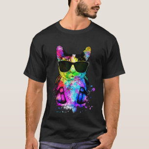 Retro Pop Calico Cat Portrait with Headphones T-Shirt