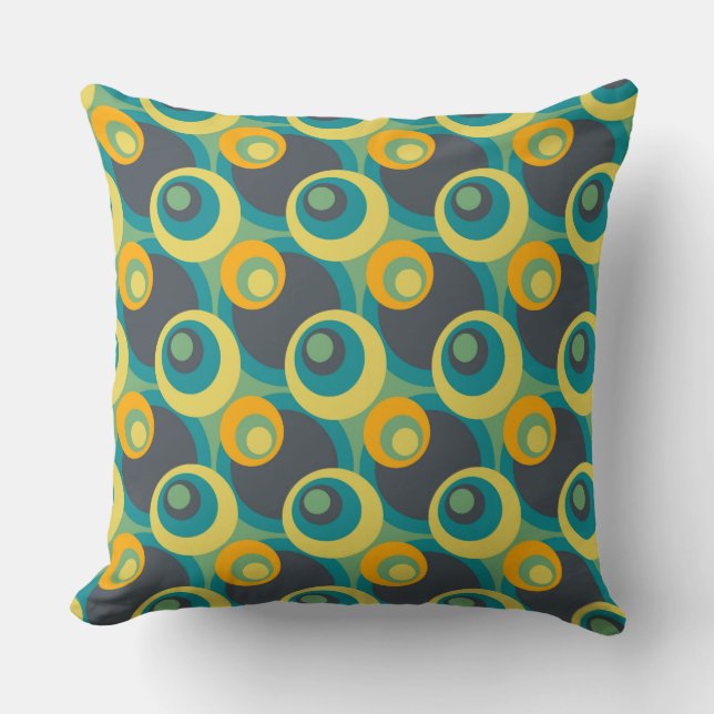 Retro Pop Circles Pattern #4 Cushion (Front)