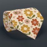 Retro Pop Floral Pattern Tie<br><div class="desc">A bold retro pop floral pattern featuring stylized blooms and warm nostalgic colors. This playful vintage-inspired design captures the fun spirit of classic retro patterns.</div>