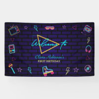 Retro Pop Neon Kids’ Birthday Bash