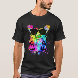 Retro Pop Sugar Glider Portrait with Headphones T-Shirt