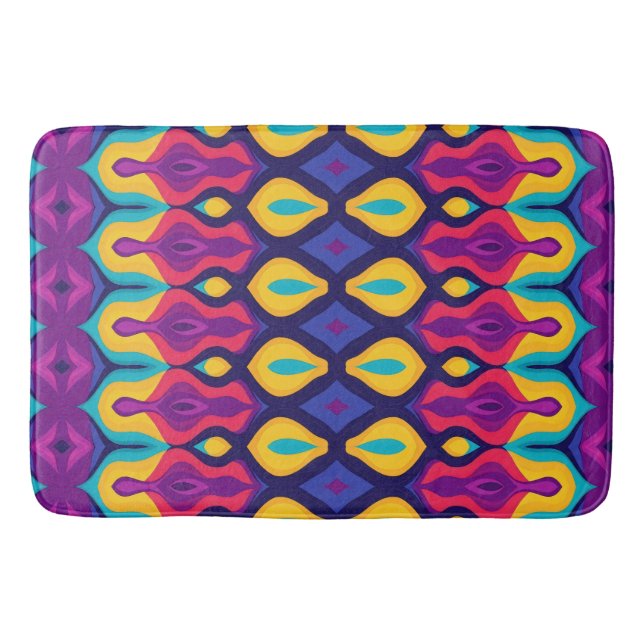 Retro Pop Teardrops Bold Bath Mat (Front)