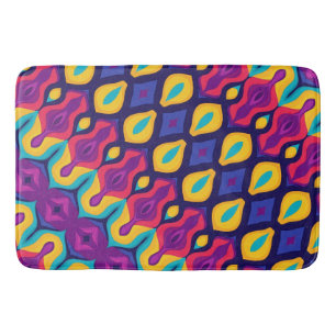Retro Pop Teardrops Bold Bath Mat