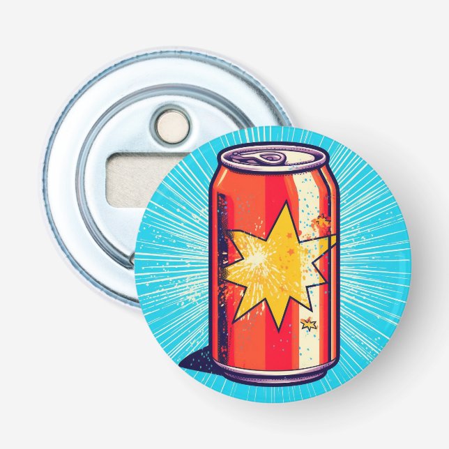 Retro popart themed bottle opener (Front)