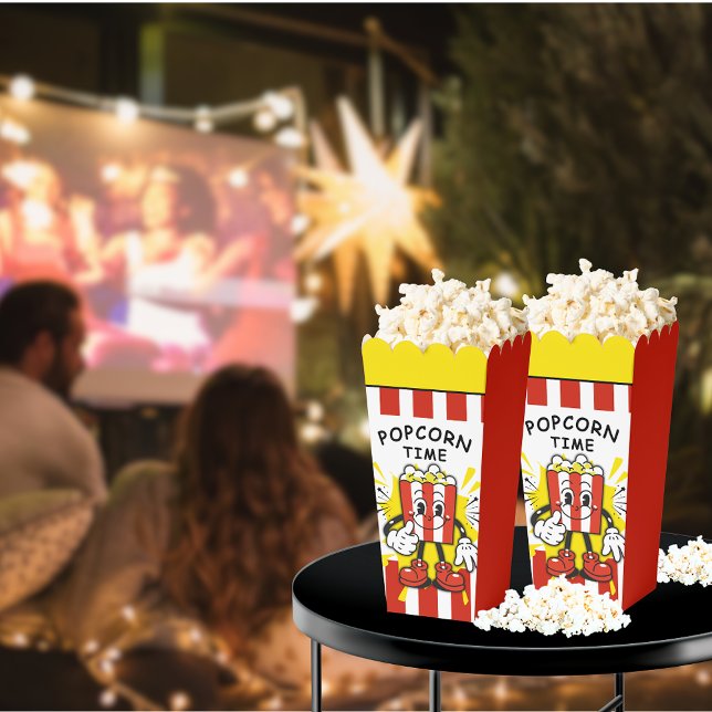 Retro Popcorn Design Favour Box (Creator Uploaded)