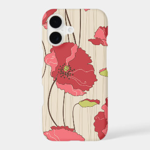 Retro Poppies Pattern