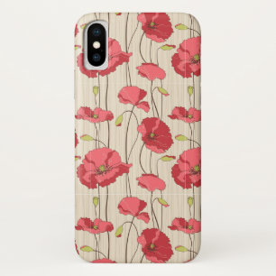 Retro Poppies Pattern Case-Mate iPhone Case