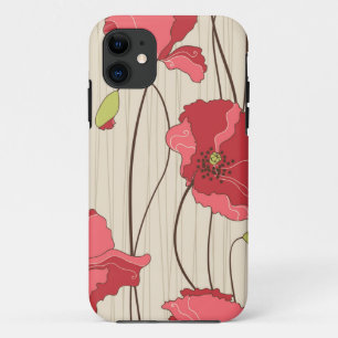 Retro Poppies Pattern Case-Mate iPhone Case