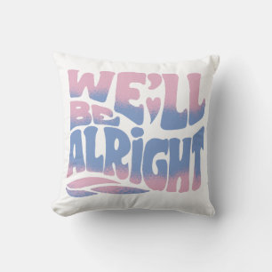 Retro Positive Quote Cushion