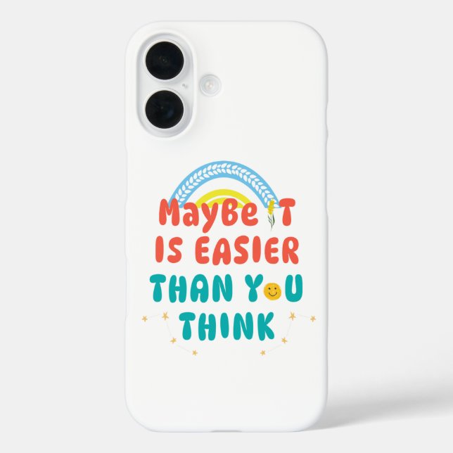 Retro Positive Quote iPhone / iPad case (Back)