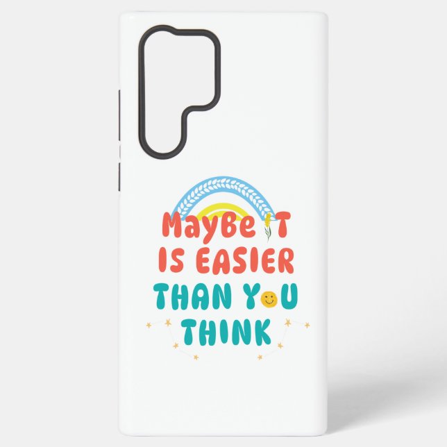 Retro Positive Quote Phone Case (Back)