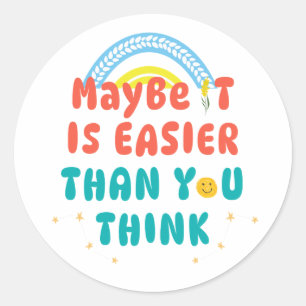 Retro Positive Quote Sticker