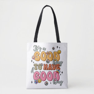 Retro Positivity "It's a Good Day" Tote Bag