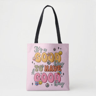 Retro Positivity "It's a Good Day" Tote Bag
