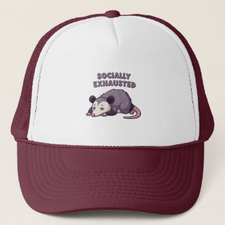 Retro Possum Introvert Energy Trucker Hat