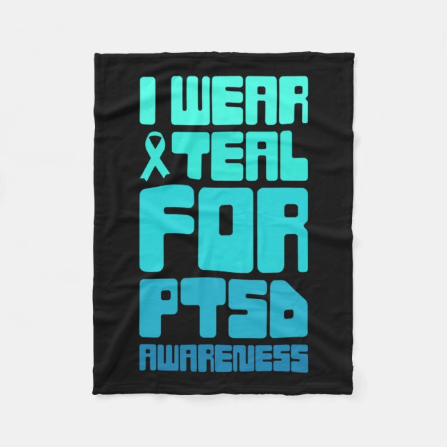 Retro Post Traumatic Stress Ptsd Awareness 1  Fleece Blanket (Front)