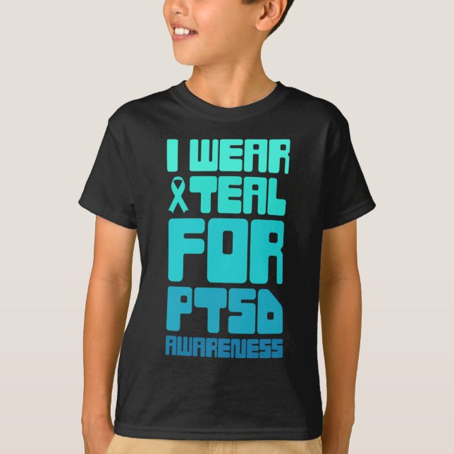 Retro Post Traumatic Stress Ptsd Awareness 1  T-Shirt (Front)