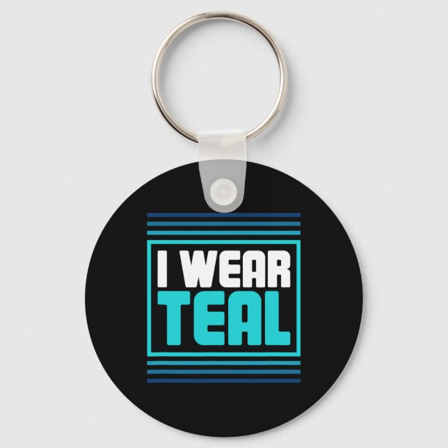 Retro Post Traumatic Stress Ptsd Awareness  Key Ring (Front)