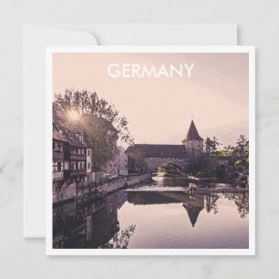 Retro postcard of Nuremberg, Germany