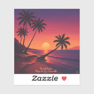 Retro Poster La Caravelle Beach Guadeloupe