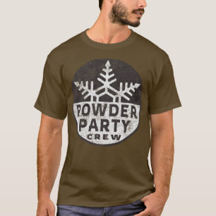 Retro Powder Party Crew Snowflake Snow Lover Ski S T-Shirt