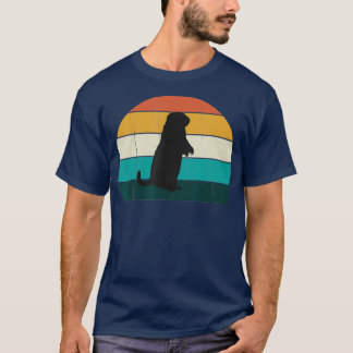 Retro Prairie Dog Sunset  Cool Vintage ground T-Shirt