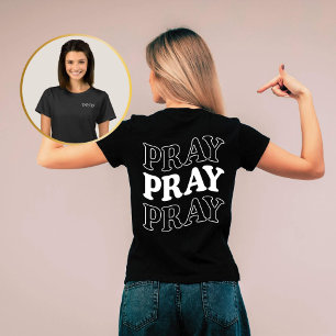 Retro Pray Pray Pray Christian T-Shirt