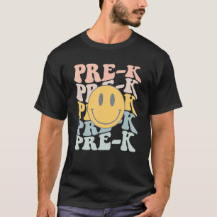 Retro Pre-K Teacher Student First Day Of School Pr T-Shirt