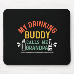 Retro Pregnancy Announcement Grandpa My Drinking B Mouse Pad