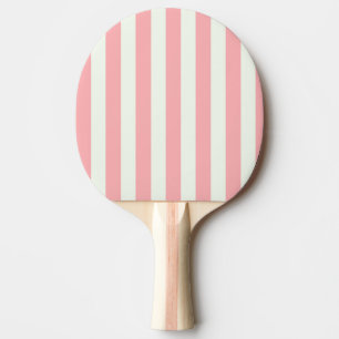 Retro Preppy Sportswear Stripes - Pink Cream Ping Pong Paddle