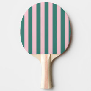 Retro Preppy Sportswear Stripes - Pink Green Ping Pong Paddle