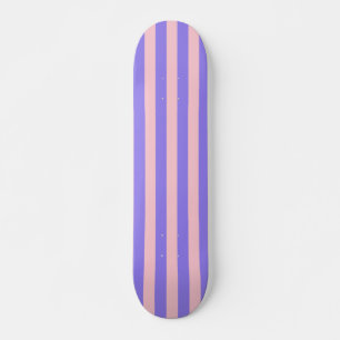 Retro Preppy Sportswear Stripes - Purple Pink Skateboard