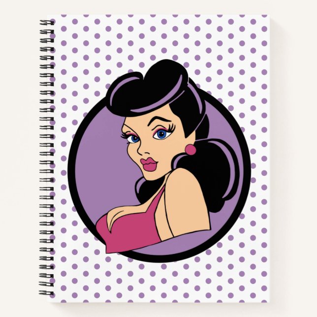 Retro Pretty Woman Notebook (Front)