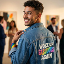 Retro Pride Puff Style Woke Up Fabulous Again