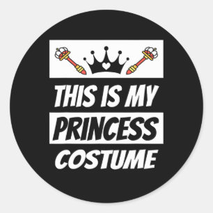 Retro Princess Costume  Halloween Costume  Classic Round Sticker