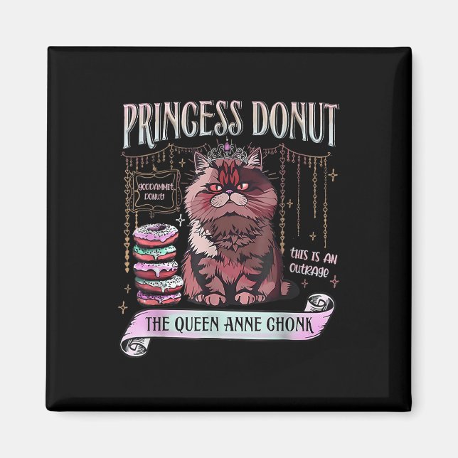 Retro Princess Doughnut Dungeon Crawler Carl Book  Magnet (Front)