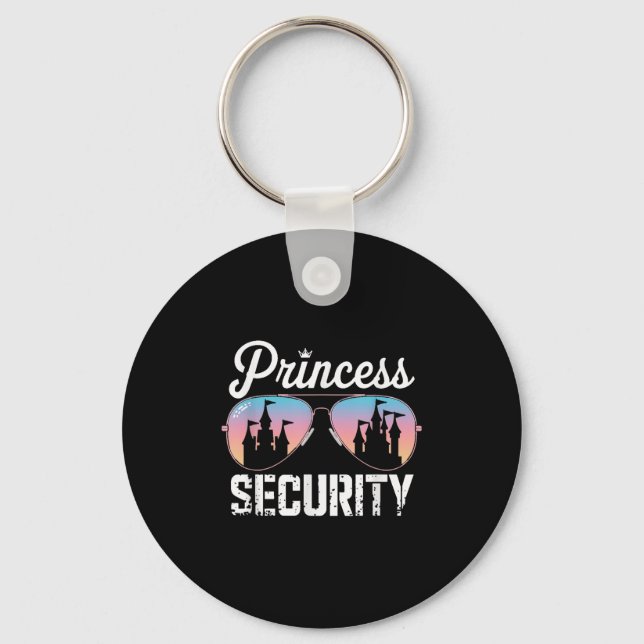Retro Princess Security Protection Castle Men Wome Key Ring (Front)