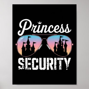 Retro Princess Security Protection Castle Men Wome Poster