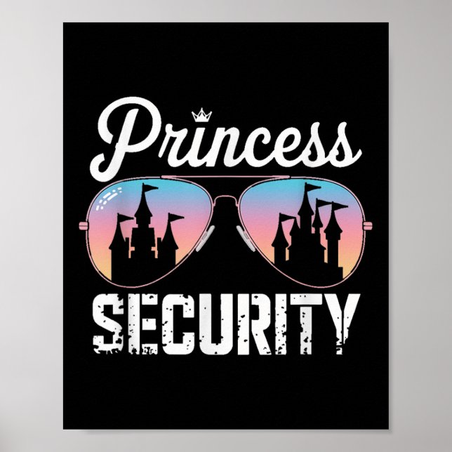 Retro Princess Security Protection Castle Men Wome Poster (Front)