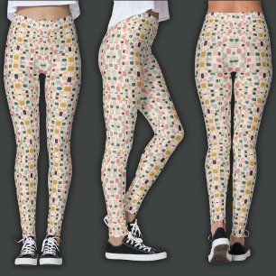 Retro Print   Earthy Mosaic Leggings