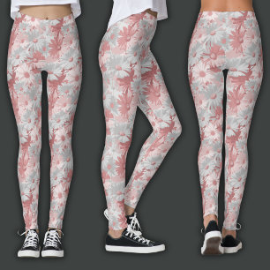 Retro Print   Watercolor Floral Leggings