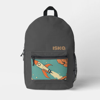 Retro Printed Backpack