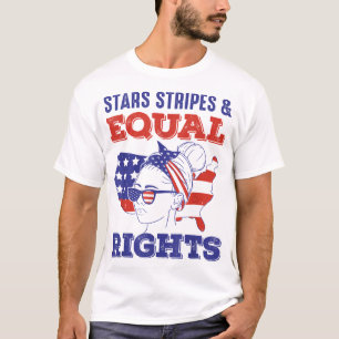 Retro Pro Choice Feminist Stars Stripes Equal Righ T-Shirt