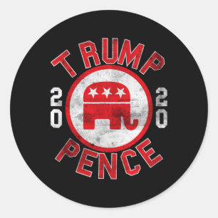 Retro Pro-trump Pence Republican Elephant Make Lib Classic Round Sticker