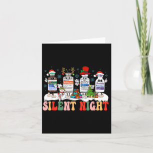 Retro Profol Silent Night Icu Nurses Funny Merry C Card