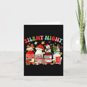 Retro Profol Silent Night Icu Nurses Funny Merry C Card