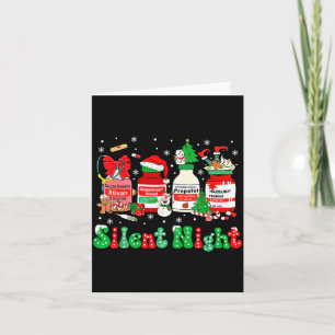 Retro Profol Silent Night Icu Nurses Funny Merry C Card